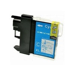 BROTHER (LC-980C) Cartouche Jet d'encre Cyan pour MFC / DCP COMPATIBLE.