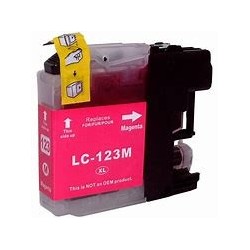 BROTHER (LC-123M) Cartouche jet d'encre Magenta pour DCP-J / MFC-J COMPATIBLE.