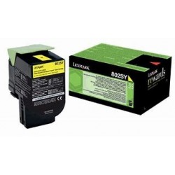 LEXMARK (80C2SY0) Toner laser Jaune pour séries CX-310/410/510 ORIGINAL.