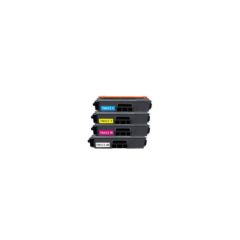pack cartouches toners laser reconditionnées BROTHER DCPL8410cdw TN423